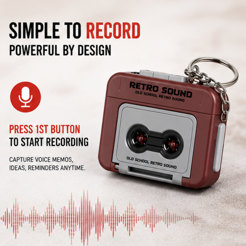 Retro Sound Keychain